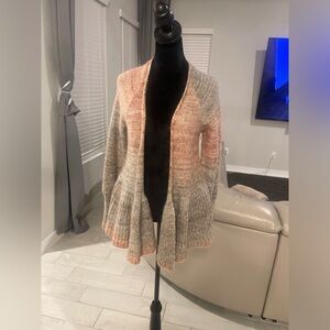 NWT Anthropologie Knitted & Knotted | Cody Peplum knit Cardigan XS